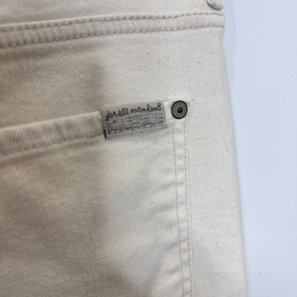 7 For All Mankind Men’s Slimmy Cream Distressed Jeans (34) - Picture 5 of 7